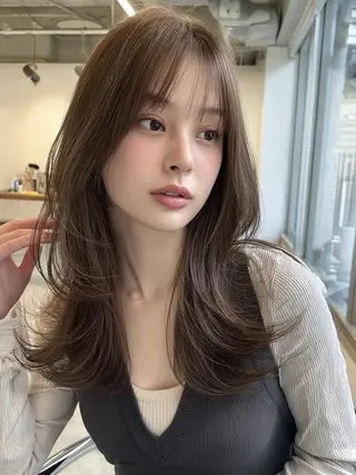 セミロング 🎀透明感カラー/ yuka🎀のヘアスタイル