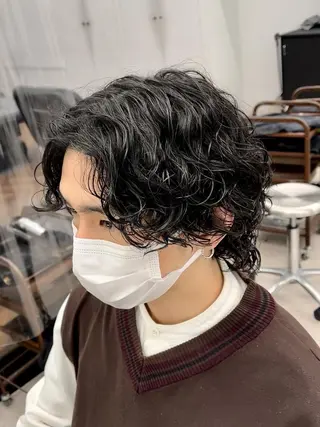 メンズ 🍐シャドウパーマ メンズ特化/守岡🍐のヘアスタイル