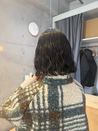 ミディアム 🌿朝5分でお洒落 パーマスタイル🌿のヘアスタイル