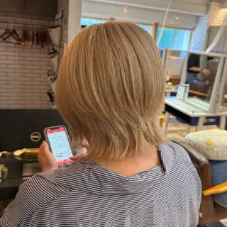 ミディアム カラー 🍀ブリーチ/艶カラ ー🍀 コイケのヘアスタイル