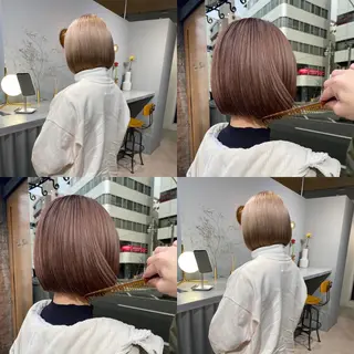 ショート ハイトーン/ ボブ 中村麟のヘアスタイル