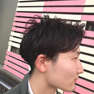 ショート カラー パーマ メンズ ネイル Vir by browのヘアスタイル