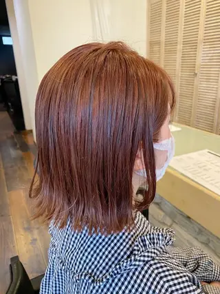 ミディアム カラー 中川 茜里のヘアスタイル