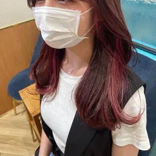 セミロング マンツーマン施術 山口つよしのヘアスタイル