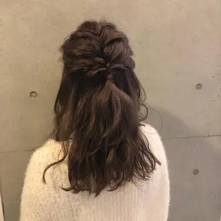 セミロング カラー パーマ ヘアアレンジ 暖色ボブ 🍊rikakoのヘアスタイル