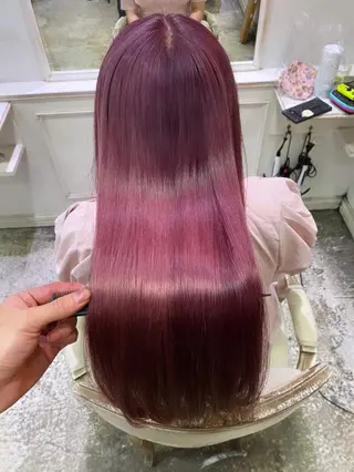 ロング 美髪矯正 透明感 カラー⭐️ユウキのヘアスタイル