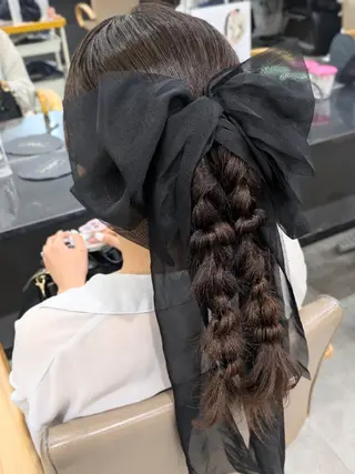 ロング ヘアアレンジ レンタルサロンcode天神南所属・ヘアセット❤️着付け Akaneのヘアスタイル