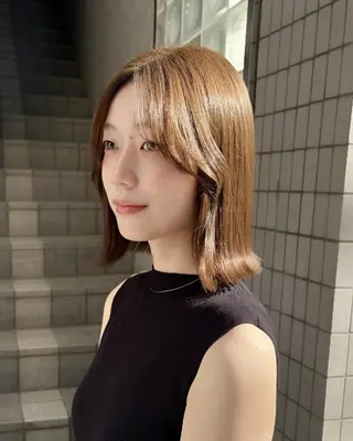 ミディアム FACE。 石川町のヘアスタイル