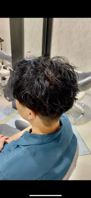 ショート パーマ メンズ EARTH北上店所属・０分パーマ/ メンズパーマ藤原海斗のヘアスタイル