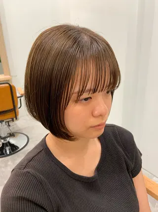 ショート カラー 顔まわりカット/ボブ /🧁とーこ🧁のヘアスタイル
