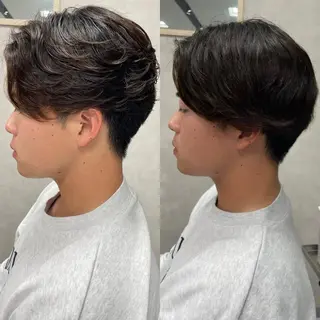 パーマ メンズ ダウンパーマ特化💎 ボブ・レイヤーりなのヘアスタイル