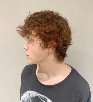 パーマ メンズ 🤎オリーブカラー× パーマ特化💫森口のヘアスタイル