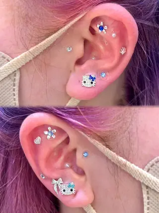 ミユ🎀エクステ 🎨デザインカラーのヘアスタイル