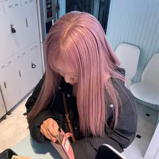 ロング カラー 暖色🩷透明感カラー ♡Maika♡のヘアスタイル