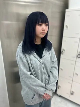 セミロング カラー 💖似合わせカラー レイヤー💖縮毛矯正のヘアスタイル