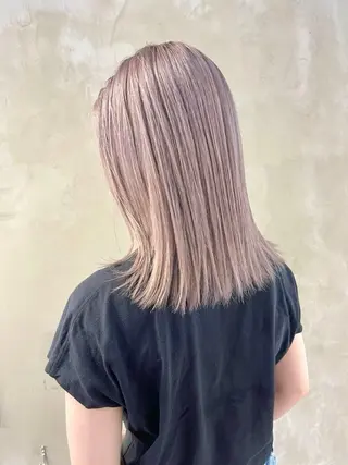 カラー まろみ暖色×ボブ ×chia🕯のヘアスタイル
