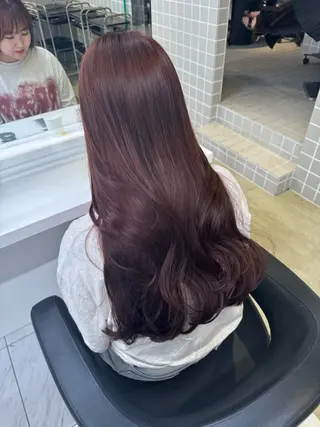 ロング カラー パーマ ヘアアレンジ メンズ キッズ 韓国系🇰🇷🩶 艶暗髪/MEIのヘアスタイル