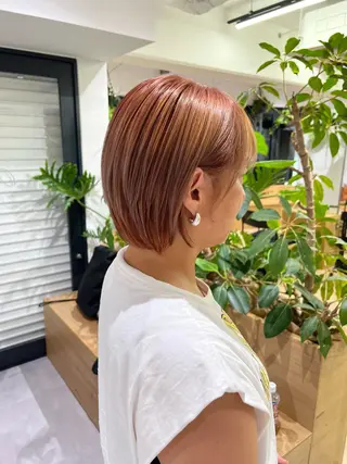 ショート カラー 艶ベージュ/オリーブ カラー🫒airiのヘアスタイル
