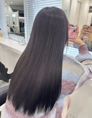 ロング パーマ ヘアアレンジ 🫧モテる💗ダメー ジレスハイトーン🫧のヘアスタイル