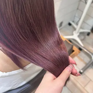 ミディアム カラー Rion/渋谷 /ブリーチなしカラーのヘアスタイル