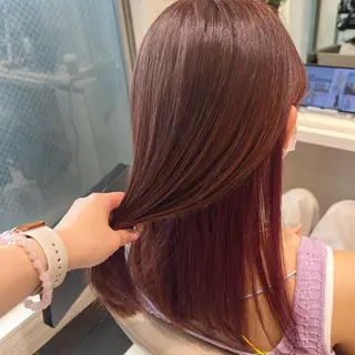 ロング カラー 三箇島陽香/髪質改善 クロスパーマ縮毛矯正のヘアスタイル