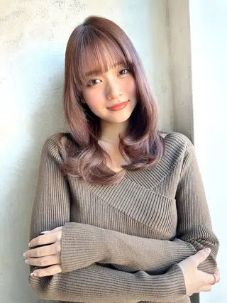 セミロング カラー 💎レイヤー/韓国 💎石戸谷のヘアスタイル