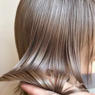 セミロング カラー レイヤー専門家 ダブルカラー修のヘアスタイル