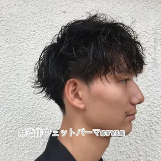 ショート カラー パーマ メンズ ニュアンスパーマ/ レイヤー/茶屋町のヘアスタイル