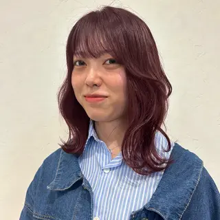 セミロング カラー 🍒中川葵久美🍒 レイヤー/メンズのヘアスタイル