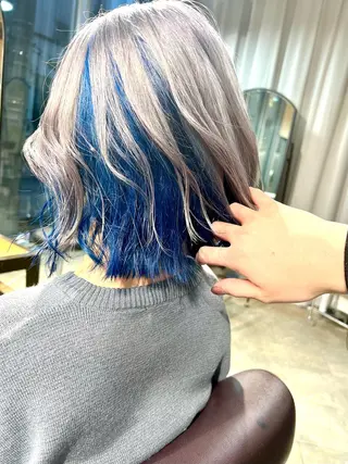 ミディアム カラー ヘアアレンジ 🌈インナーカラー ‘ショウマ’🌈のヘアスタイル