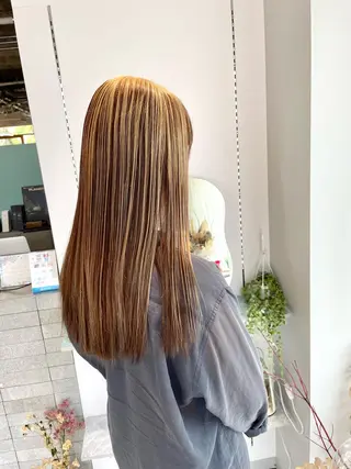 ロング カラー 髪質改善×美髪矯正 艶髪カラー　阪口のヘアスタイル