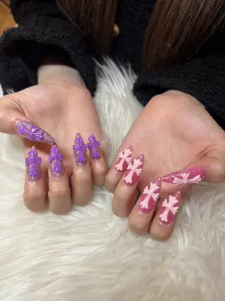 ネイル 倫実/スカルプ /ガーリー/個性派のネイルデザイン