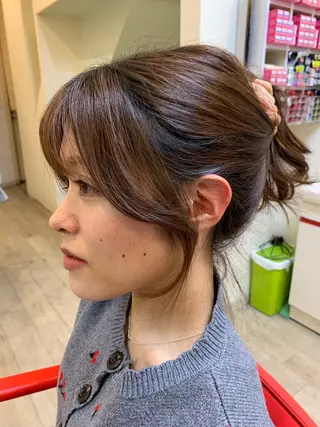 ロング 岡本 幸法のヘアスタイル
