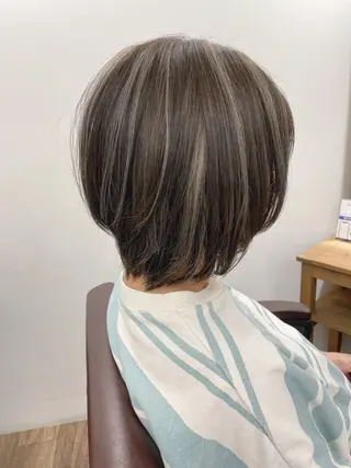 ミディアム カラー ハイライト⭐️上野 高広のヘアスタイル