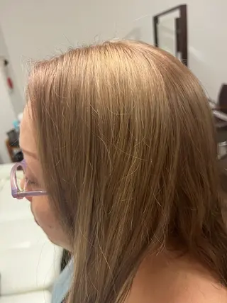 セミロング カラー メンズパーマ& ハイトーン特化谷村のヘアスタイル
