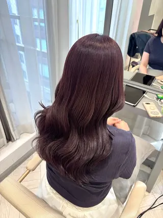 ロング カラー 髪質改善個室salon N  北千住所属・オリーブカラー/ ピンクカラー/みさきのヘアスタイル