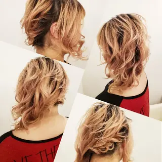 ミディアム 美谷添(ミヤゾエ) まどか大人ヘアサロンのヘアスタイル