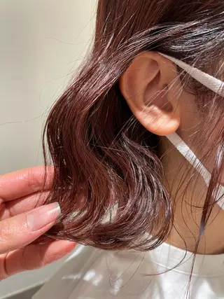 ミディアム カラー 鈴木 綾子のヘアスタイル