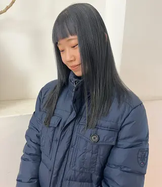 ロング カラー 顔周りカット/透明感 カラー✂️MEIのヘアスタイル