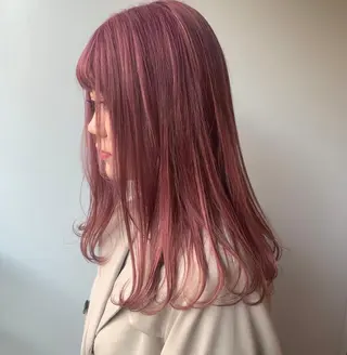 セミロング 透明感♡グレージュ ♡ミルクティー♡のヘアスタイル
