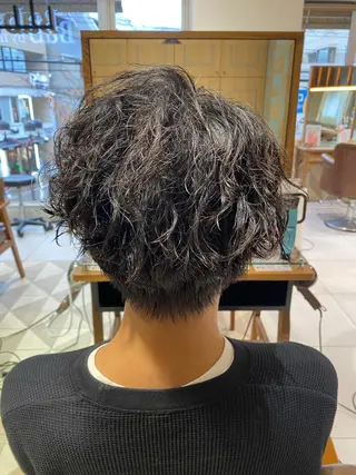 ショート カラー パーマ ヘアアレンジ メンズ メンズパーマの巨匠 鈴木純のヘアスタイル