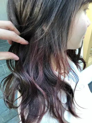 セミロング カラー 原宿サロン代表 デザインカラー伊藤卓のヘアスタイル