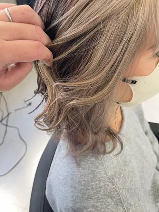ミディアム 穐山 翔【店長】 髪質改善/ハイライトのヘアスタイル