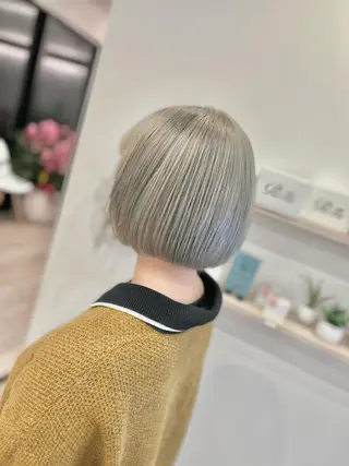 ショート ブリーチ毛に縮毛矯正 ✨カラー✨山田 正幸のヘアスタイル