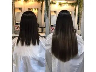 ロング カラー ヘアアレンジ チビ編み込みエクステ シールEXどぅ〜すのヘアスタイル