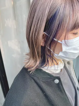 ミディアム カラー 🌈ケアブリーチ🌈 おぐまなつきのヘアスタイル