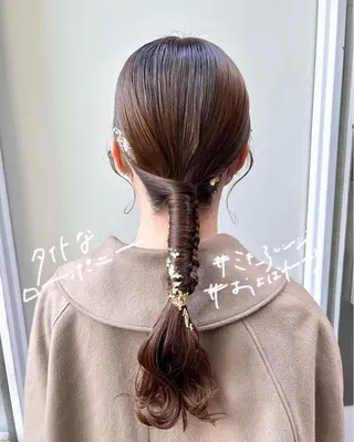 ロング ヘアアレンジ 卒業式お呼ばれ🕊️ ヘアセット✴︎ミキのヘアスタイル