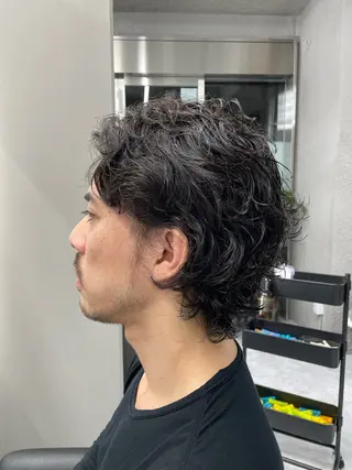 ミディアム パーマ メンズ ✨中野✨髪質改善✨ 野口虎剛のヘアスタイル