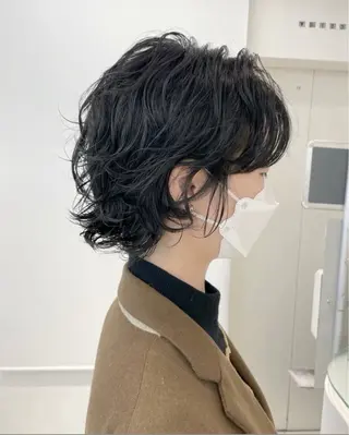 パーマ はにいレイヤーカット モデル募集中のヘアスタイル