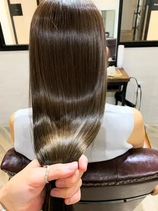 ロング カラー 縮毛矯正×髪質改善 店長　DAITOのヘアスタイル